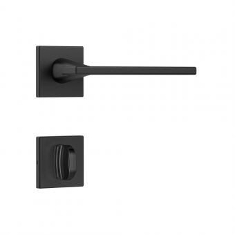 Fechadura Banheiro 3000 Classic Roseta Quadrada Preto